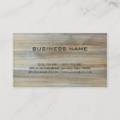 Carte De Visite Monogramme élégant professionnel du grain de bois  (Dos)