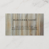 Carte De Visite Monogramme élégant professionnel du grain de bois  (Dos)