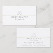 Carte De Visite Monogramme élégant professionnel moderne d'or (Devant / Derrière)