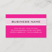 Carte De Visite Monogramme élégant professionnel moderne rose prof (Dos)