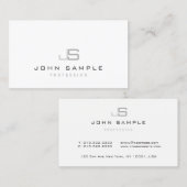 Carte De Visite Monogramme élégant professionnel moderne simple (Devant / Derrière)