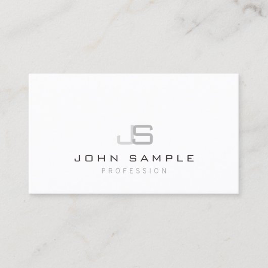 Carte De Visite Monogramme élégant professionnel moderne simple (Devant)