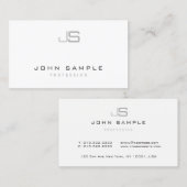 Carte De Visite Monogramme élégant professionnel moderne simple (Devant / Derrière)