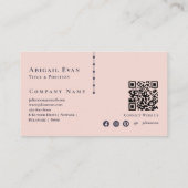 Carte De Visite Monogramme élégant Rose or bleu marine moderne (Dos)