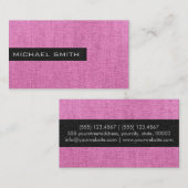 Carte De Visite Monogramme élégant rose pâle (Devant / Derrière)