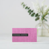 Carte De Visite Monogramme élégant rose pâle (Debout devant)