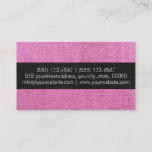 Carte De Visite Monogramme élégant rose pâle (Dos)