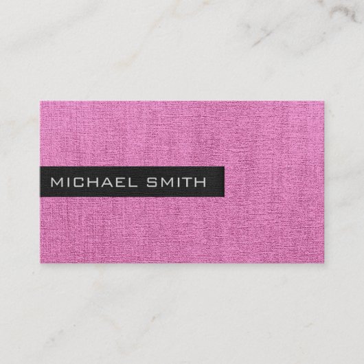 Carte De Visite Monogramme élégant rose pâle (Devant)