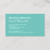 Carte De Visite Monogramme Élégant Simple Professionnel (Dos)