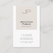 Carte De Visite Monogramme élégant tendance Design Simple Luxe sim (Devant)