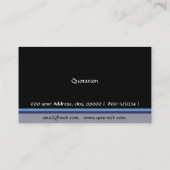 Carte De Visite Monogramme Elégant tendance noir et gris (Dos)