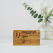 Carte De Visite Monogramme en bois D (Debout devant)
