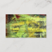 Carte De Visite Monogramme en bois moderne couleur professionnelle (Dos)