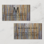 Carte De Visite Monogramme en bois moderne professionnel #7 de (Devant / Derrière)