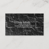 Carte de visite Monogramme en brique gris unique (Dos)