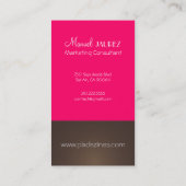 Carte de visite monogramme en couleurs rétro (Dos)