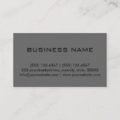 Carte De Visite Monogramme en gris clair professionnel (Dos)