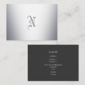 Carte De Visite Monogramme en métal (Devant / Derrière)