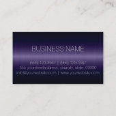 Carte De Visite Monogramme en métal inoxydable de luxe violet (Dos)
