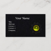 CARTE DE VISITE MONOGRAMME EN PIERRE JAUNE DE FLEURS DE POINTE CEL (Devant)