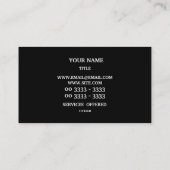 Carte De Visite Monogramme encadré élégant d'indigo (Dos)