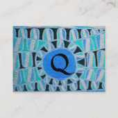 Carte De Visite MONOGRAMME ÉNERGIE SOLAIRE SUN bleu jaune noir (Dos)