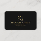 Carte De Visite Monogramme esthétique Ligne Professionnelle Minima (Devant)