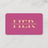 Carte De Visite Monogramme esthétique moderne rose esthétique (Devant)