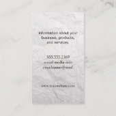 Carte De Visite Monogramme et rayures de texture contemporaine (Dos)