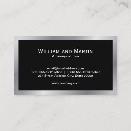 Carte De Visite Monogramme | Exécutif (Dos)