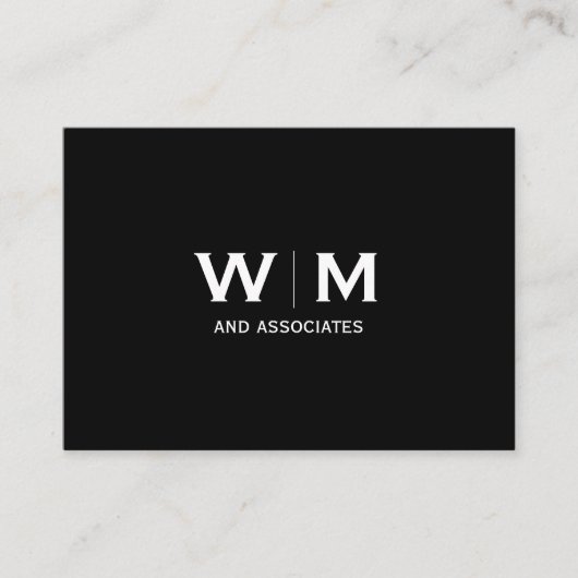 Carte De Visite Monogramme | Exécutif (Devant)