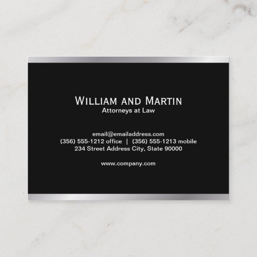 Carte De Visite Monogramme | Exécutif (Dos)