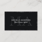 Carte De Visite Monogramme | Exécutif | Agent immobilier (Devant)