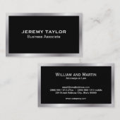 Carte De Visite Monogramme | exécutif | Consultant d'entreprise (Devant / Derrière)