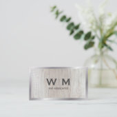 Carte De Visite Monogramme | exécutif | Grain de bois (Debout devant)