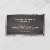 Carte De Visite Monogramme | Exécutif | Grunge Distressed Business (Dos)