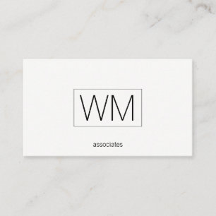 Carte De Visite Monogramme   Exécutif moderne