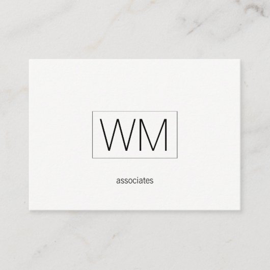 Carte De Visite Monogramme | Exécutif moderne (Devant)