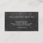 Carte De Visite Monogramme | Exécutif moderne (Ardoise) (Dos)