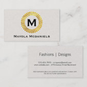 Carte De Visite Monogramme | Expansion d'éléments (or II) (Devant / Derrière)