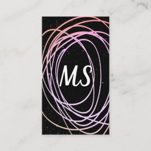 Carte De Visite Monogramme / Expressif (coloré)