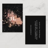 Carte De Visite Monogramme / Expressif Exécutif (Devant / Derrière)