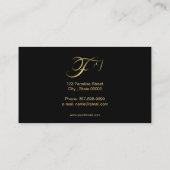 Carte De Visite Monogramme F Cheval en or (Dos)