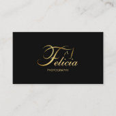 Carte De Visite Monogramme F Cheval en or (Devant)