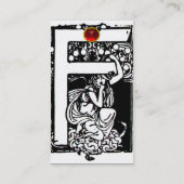 CARTE DE VISITE MONOGRAMME F, RUBY (Dos)