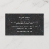 Carte De Visite Monogramme fait sur commande artistique audacieux (Dos)