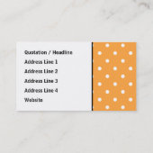 Carte De Visite Monogramme fait sur commande. Point de polka (Dos)