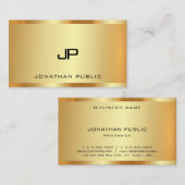 Carte De Visite Monogramme Faux Gold Modern Professional Luxe (Devant / Derrière)