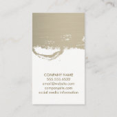 Carte De Visite Monogramme Faux Métallique Brossé (Dos)