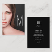 Carte De Visite Monogramme féminin de mode (Devant / Derrière)